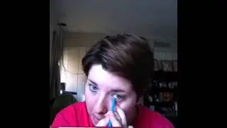 Pop of blue eye tutorial!!