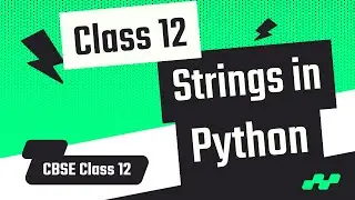 Strings in PYTHON | Class 12 Computer Science | CBSE