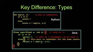 CS1010X Lecture 14a - Java vs Python