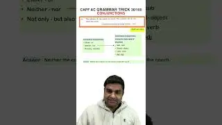 CAPF AC GRAMMAR TRICK 36/100  