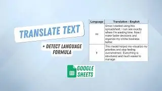 How to Translate Text in Google Sheets | Google Translate Formula + Detect Language