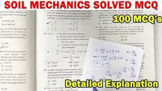 MCQ's for Soil Mechanics with explanation, geotechnical engineering mcq, GATE Preparation, SSC Civil