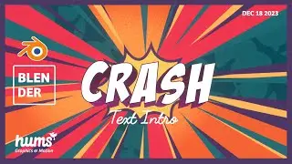 Blender | Kinetic Typography Tutorial | Comic Pop Crash Text Intro