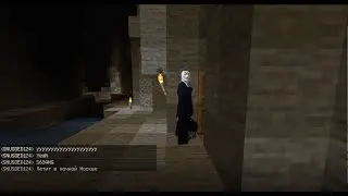Анонимус выходит в дверь но это Майнкрафт
