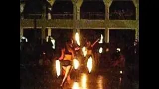 show del fuego maya.Fire mayan show Sunset Princess Gran Riviera Maya Resort .