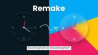 Neumorphism To Glassmorphism | Javascript Working Analog Clock UI Design