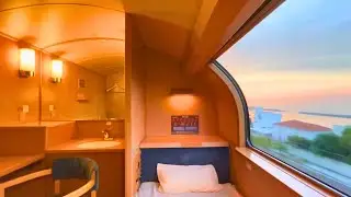 How It's Like to Ride Japan's Overnight Train🌙🚅_Trip of Sunrise Seto First Class Room
