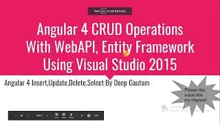 Angular 4 CRUD operations with Web API Entity Framework SQL Server(Full App Example)