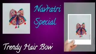 Hair Bow बनाने का सबसे आसान तरीका | Navratri Hair Bow #navratrispecial #trending #diy