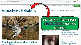 SİZE HARİKA BİR İNGİLİZCE OKUMA SİTESİ ÖNERİYORUM: SCIENCENEWS FOR STUDENT