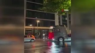 A Milli Takım'ın çeyrek final başarısı Frankfurt'ta kutlandı