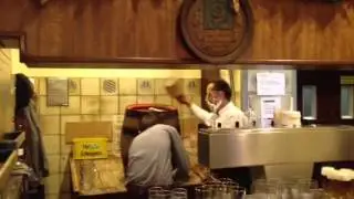 Barrel change in Augustiner Keller