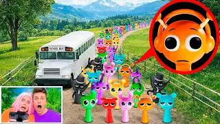 DON’T GET ON THIS BUS… EVIL SPRUNKI ARE IN THERE!