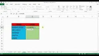16. Mahir Rumus Excel - Rumus LOWER Pada Microsoft Excel Untuk Mengecilkan Huruf