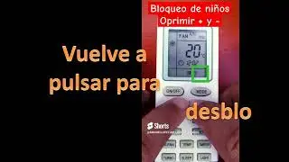 como bloquear el  control en un  aire acondicionado