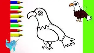 Kawaii. Dibujos para dibujar. Dibujos cute para hacer muy fácil. Águila 🦅