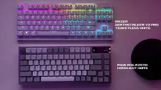 ROG AZOTH White vs DeathStalker V2 Pro TKL White LED Lighting Comparison