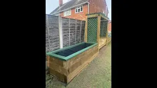 Garden planters and bench combo. (full video) #garden #gardenplanters #gardenbench