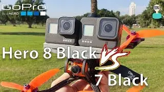 GoPro Hero 8 Black Vs Hero 7 Black Racing Drone Footage Side By Side Comparison