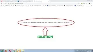 You are not authorized to access this web page as per the dot compliance solution for android