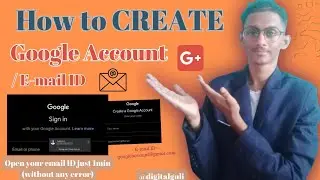 How to Create Google Account for YouTube Channel / open new email id / 