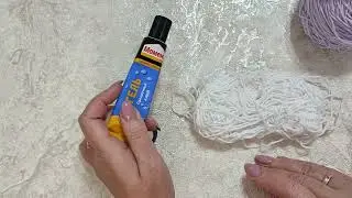 Тестируем клей для склеивания кончиков пряжи...