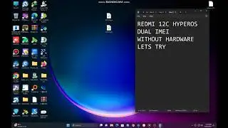 Redmi 12c earth hyper os dual imei repair withou hardware bootloader lock without open