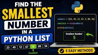 How to Find the Smallest Number in a Python List | Python Program to Find Smallest Number in a List