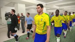 PES 2017: Brazil 2002 vs Uruguay 1950 (World Cup Champions Tournament Match 6)