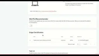 How to Change SSL/TLS Recommender through CloudFlare?