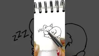 Drawing Sleeping Cat 
