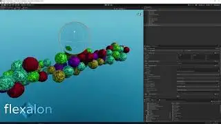 Amazing physics motion graphic made with Flexalon for Unity