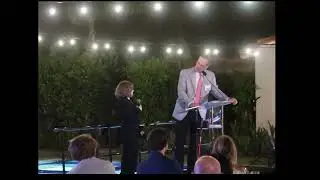 Mason Harvey speaking at the Legacy Dinner in September 2022 at Rancho Valencia Resort and Spa.