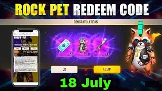 Rocky Pet Redeem Code Today 18 July - Free Fire Redeem Code