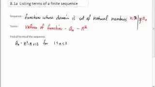 8 1a Listing terms of a finite sequence
