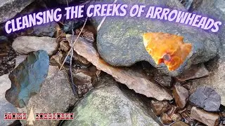 Cleansing The Creeks of Arrowheads ~ Missouri Arrowhead Hunting, February 2023 #ptownrockhound
