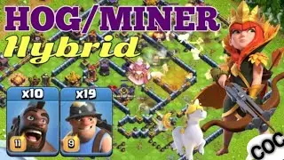 QC HYBRID Legend League Attack! TH15 Queen Charge Hog Miner strategy! clash of clans llcoc ll2023ll