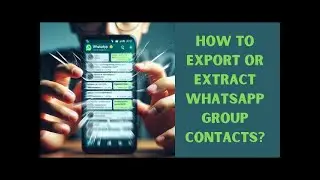 How to Export or Extract WhatsApp Group Contacts to Excel | Best WhatsApp Contacts Extractor Tool