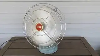 Vintage 1950's Sky Blue 10" Zero Desk/Wall Mount Fan Art Deco Model 10498 Works SOLD