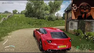 1080 HP FERARRI FF Thrustmaster Wheel + Paddle Shift FORZA HORIZON 4 Gameplay