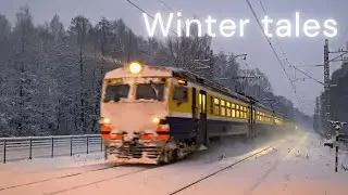 ER2 Passenger TRAINS | WINTER compilation | Riga & Babite, Latvia | 2022