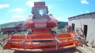 частичная прогонка комбайна Колос Ск-6. чуток модернизации