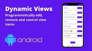 Dynamic Views | Programmatically add, remove and control view items | 