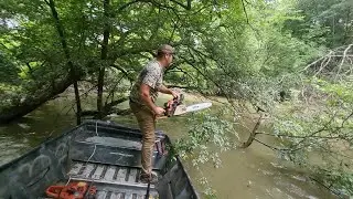 Flathead Hunting in a Uncharted Creek