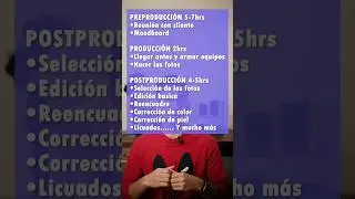 ¿Que incluye UNA HORA de TRABAJO FOTOGRAFICO?📸🔥 (Parte 2) #aprendefotografia #educación