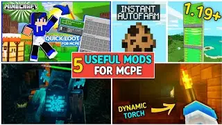 Top 5 Useful Mods For Minecraft PE || Best Minecraft Mods 1.19