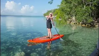 Paddling at Maya Cala