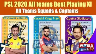 PSL 2020 all teams Best Playing XI | PSL 5 all teams squads | PSL 5 all teams captains