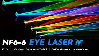 6 eye 12W RGB Animation Laser Projector Full Color Laser Lights 6 Lens DJ Lazer