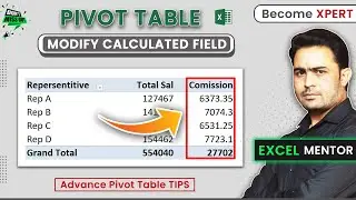 How to modify calculated  field in pivot table | calculated field and item modify 🔥🔥
